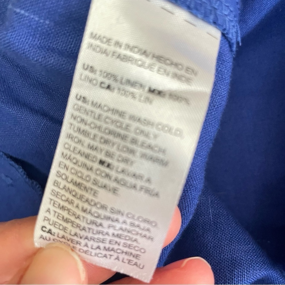Chico's Royal Blue Linen Tie Waist Shorts XXL - Picture 11 of 13
